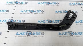 Left side center console trim Tesla Model S 12 - black, leather, scuffs Used