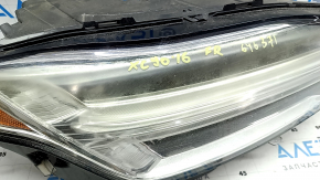 Front right headlight complete Volvo XC90 16-17 LED, for polishing, spider web