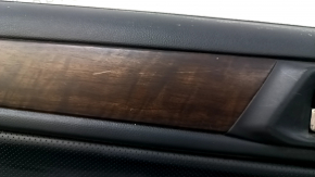 Door trim card rear left Subaru Outback 15-19 black, leather, wood insert, scratches