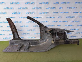 Front left quarter Audi A6 C7 12-18 black, sawn off, with central pillar