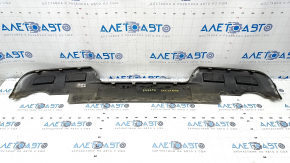 Ford Explorer 20 rear bumper lip - gray, for 2 pipes, without towbar, torn, scratches, crack in mount