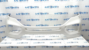 Front bumper upper part Ford Explorer 20 - without parking sensors, white, broken fasteners