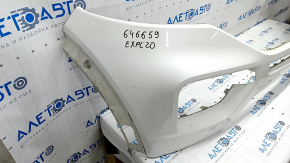 Front bumper upper part Ford Explorer 20 - without parking sensors, white, broken fasteners