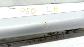 Left threshold Toyota Prius 50 16 - silver, cracks, scratches