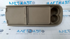 Toyota Highlander 08-10 rear row cup holder panel beige, scratches, plastic turned white