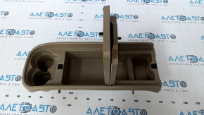 Toyota Highlander 08-10 rear row cup holder panel beige, scratches, plastic turned white