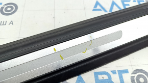 Door sill trim outer front left Audi Q5 80A 18- black with chrome, scratches