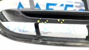 Lower grille of the front bumper BMW X3 G01 18-21 without radar, black gloss, sand, chips, broken fastening