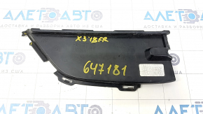 Front bumper lower grille trim right BMW X3 G01 18-21 inner, broken mount