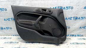 Door trim card front left Ford Fiesta 11-19 black, armrest cloth black, for mechanical window lifter