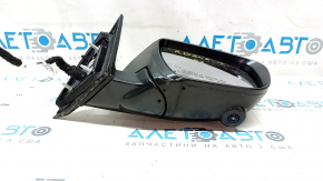Side mirror right Nissan Rogue 17-20 15 pins, green DAL, heated, turn signal, camera
