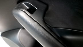 Door trim card front right Audi Q5 8R 13-17 rest, black leather, black leather armrest, wood trim, torn leather, crack in fastening