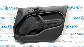 Door trim card front right Ford Fiesta 11-19 black with black insert plastic, armrest cloth, for mechanical window lifter