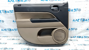 Door trim card front left Jeep Patriot 11-17 beige with beige insert leather, armrest leather, scratches, for cleaning