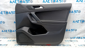 Door trim card front right VW Tiguan 18 - black, with tweeter, armrest leather black, dented