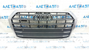 Radiator grill Audi Q5 80A 18-20 complete, with emblems, chrome, for parking sensors, sand