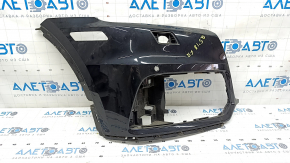 Bare front bumper right side Audi Q5 80A 18-20 black, without parking sensors, under headlight washer
