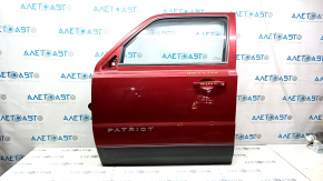 Door assembly front left Jeep Patriot 11-17 red PRP, dent