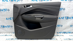 Door trim card front right Ford Escape MK3 17-19 rest, black, armrest leather black, chrome handle, scratches