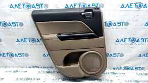 Door trim card rear left Jeep Patriot 11-17 beige with beige insert plastic, armrest rubber, scratches