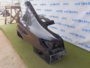 Quarter wing rear left BMW 5 G30 17-23 sawed off, black, pokes