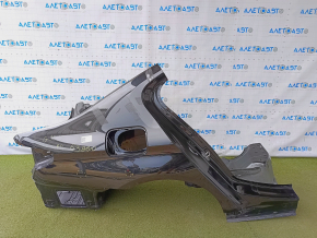 Quarter wing rear right BMW 5 G30 17-23 sawed off, black, pokes