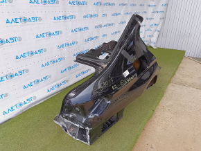 Quarter wing rear right BMW 5 G30 17-23 sawed off, black, pokes