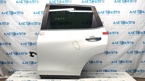 Door assembly rear left Nissan Rogue 14-20 white QAK, butt