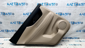 Door trim card rear left VW Tiguan 18 - beige, trim black gloss, armrest leather beige,