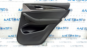 Door trim card rear right BMW X3 G01 18-21 leatherette black, wood insert Var.poplar, grey