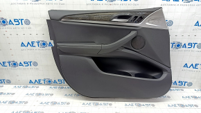 Door trim card front left BMW X3 G01 18-21 leatherette black, wood insert Var.poplar, grey
