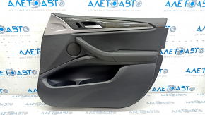 Door trim card front right BMW X3 G01 18-21 leatherette black, wood insert Var.poplar, grey, scratch