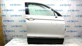 Door assembly front right VW Tiguan 18- keyless, white LC9A, chrome molding, scratch