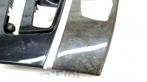 BMW X3 G01 18-21 center console trim black, wood insert Var.poplar, grey, scratches