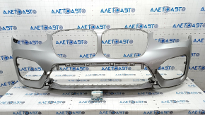 Bare front bumper BMW X3 G01 18-21 for parking sensors, without camera, silver, broken, sand, broken fasteners