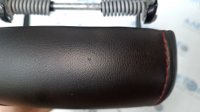 Chevrolet Equinox 10-17 armrest leather, black, red stitching, scuffs