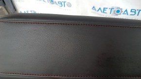 Chevrolet Equinox 10-17 armrest leather, black, red stitching, scuffs