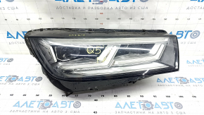 Front right headlight complete Audi Q5 80A 18-20 LED, sand, broken mount