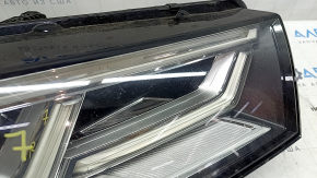 Front right headlight complete Audi Q5 80A 18-20 LED, sand, broken mount