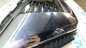 Radiator grill grill Nissan Rogue 17- under camera, under radar, under square emblem, without emblem, sand