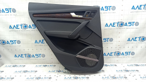 Door trim card rear left Audi Q5 80A 18-20 black, with wood insert, black armrest, Bang & Olufsen, scratches