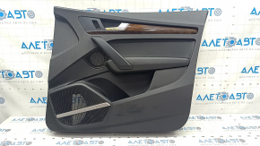 Door trim card front right Audi Q5 80A 18-20 black, with wood insert, black armrest, Bang & Olufsen, scratches, tears
