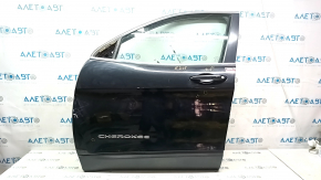 Door assembly front left Jeep Cherokee KL 14- keyless, black PXR, bumpers