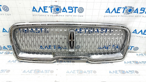 Radiator grill Lincoln Nautilus 19-23 chrome, with emblem, chips, sand on chrome, scratches, crack