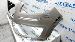 Bare front bumper Lincoln Nautilus 19-21 without parking sensors and towing hook, beige, cracks, pressed