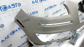 Bare front bumper Lincoln Nautilus 19-21 without parking sensors and towing hook, beige, cracks, pressed