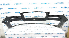 Bare front bumper Lincoln Nautilus 19-21 without parking sensors and towing hook, beige, cracks, pressed