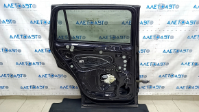 Door assembly rear left VW Tiguan 18- black LC9X, painted 0.25, butt