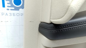 Door trim card front right Lincoln Nautilus 19-23 brown with beige, wood trim, butts, for dry cleaning