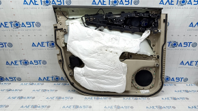 Door trim card front right Lincoln Nautilus 19-23 brown with beige, wood trim, butts, for dry cleaning